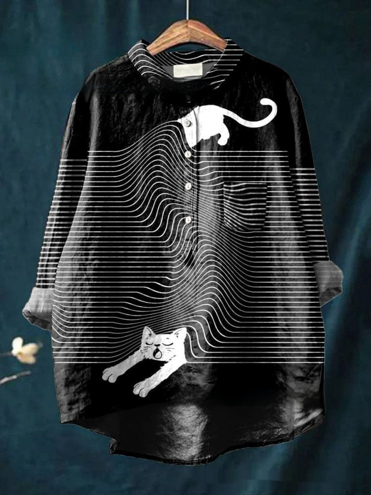 Ladies Fashion New Casual Shirt Animal Print Shirt - ACS9 / S
