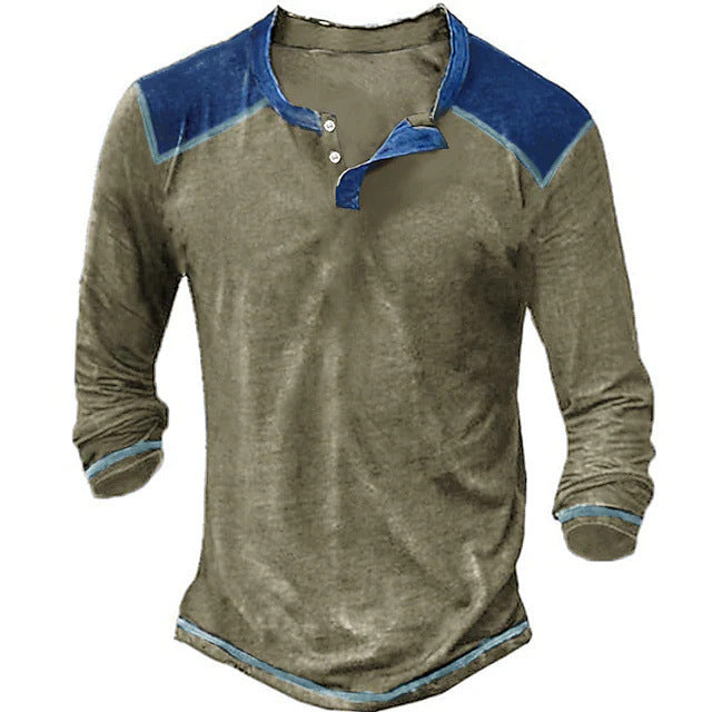Retro Casual Long Sleeved Men Shirt - CT09PL9996 / S