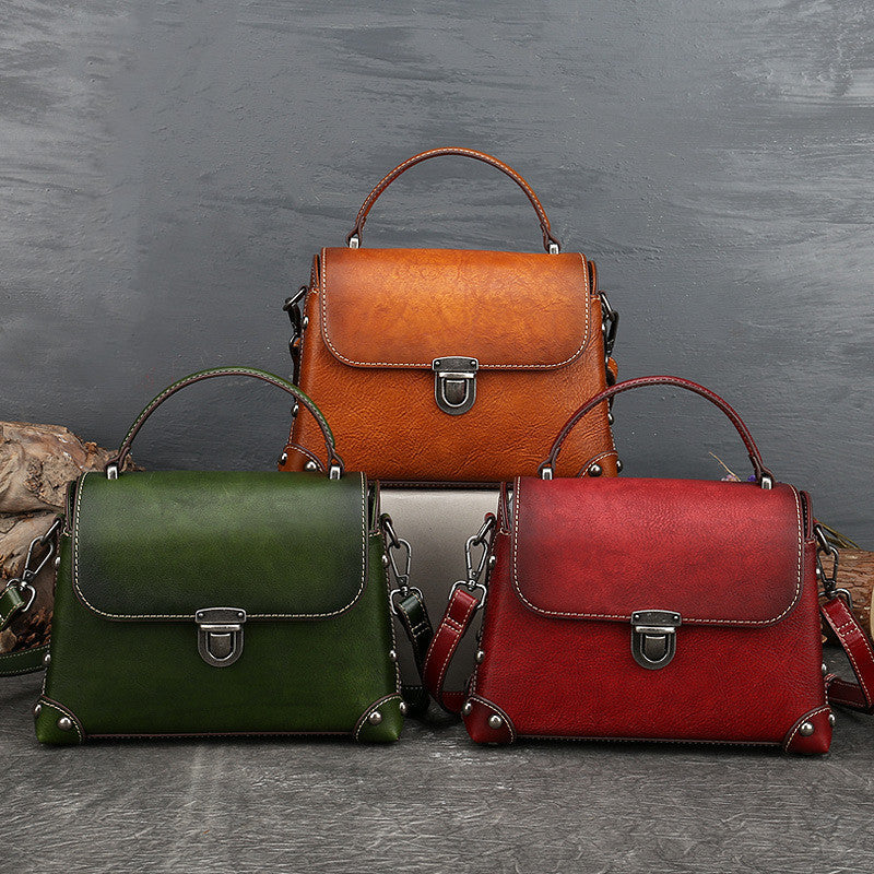 Retro Chic National Leather Bag luxury clothing for men and women