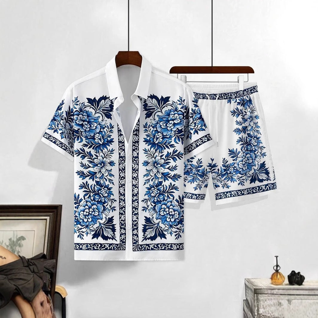 Retro Flower Pattern 3D Digital Printing Suit