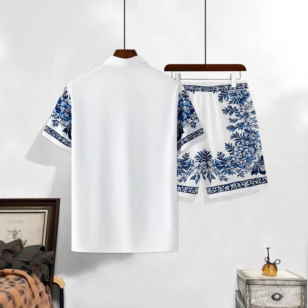 Retro Flower Pattern 3D Digital Printing Suit