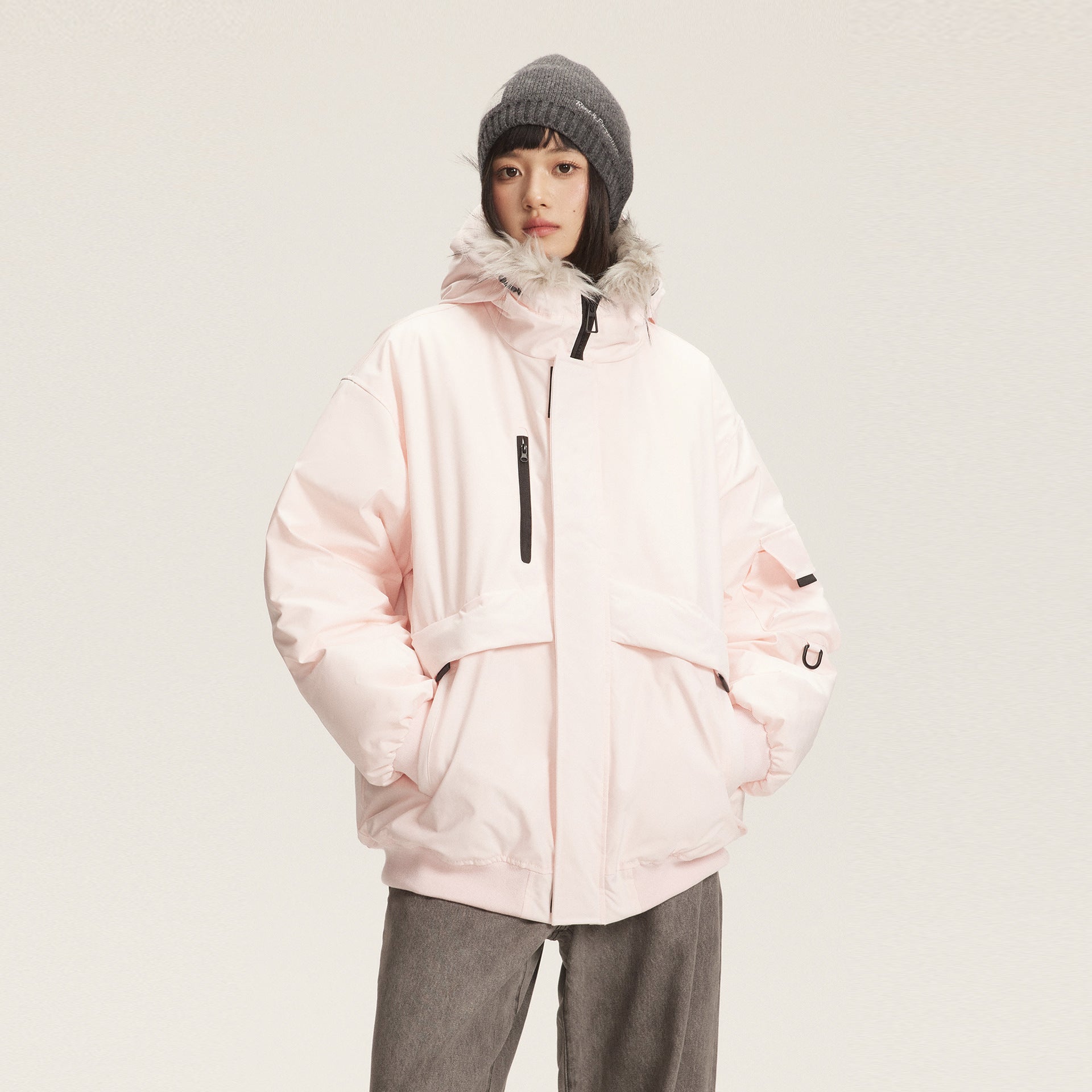 Retro Fur Collar Hood Parka Down Jacket Women’s Winter Thickened