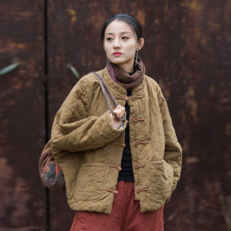 Artistic Personality Wandering Style Women’s Cotton Padded Clothing
