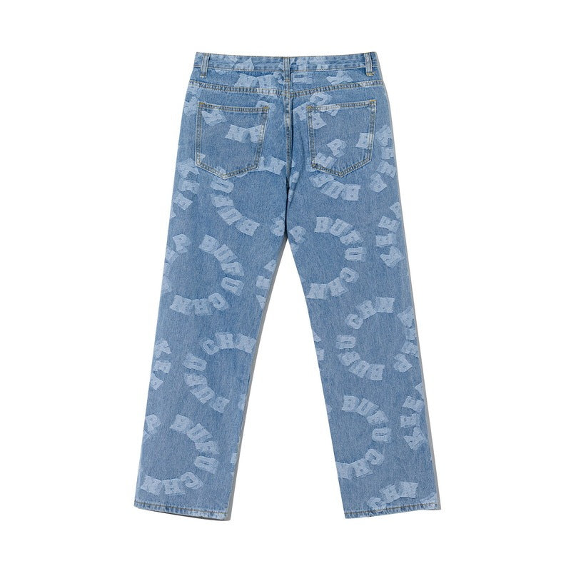 High street retro hole jeans beggar pants