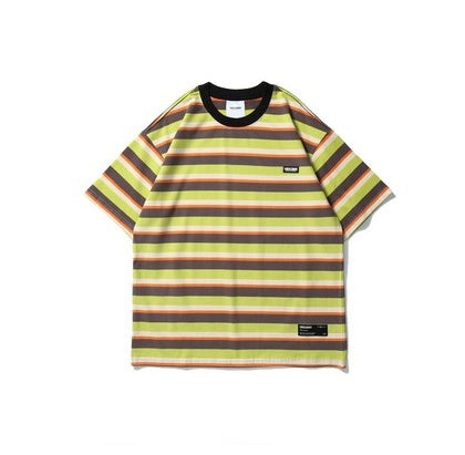 Retro Hong Kong Style Loose Bottoming Shirt - Green / M