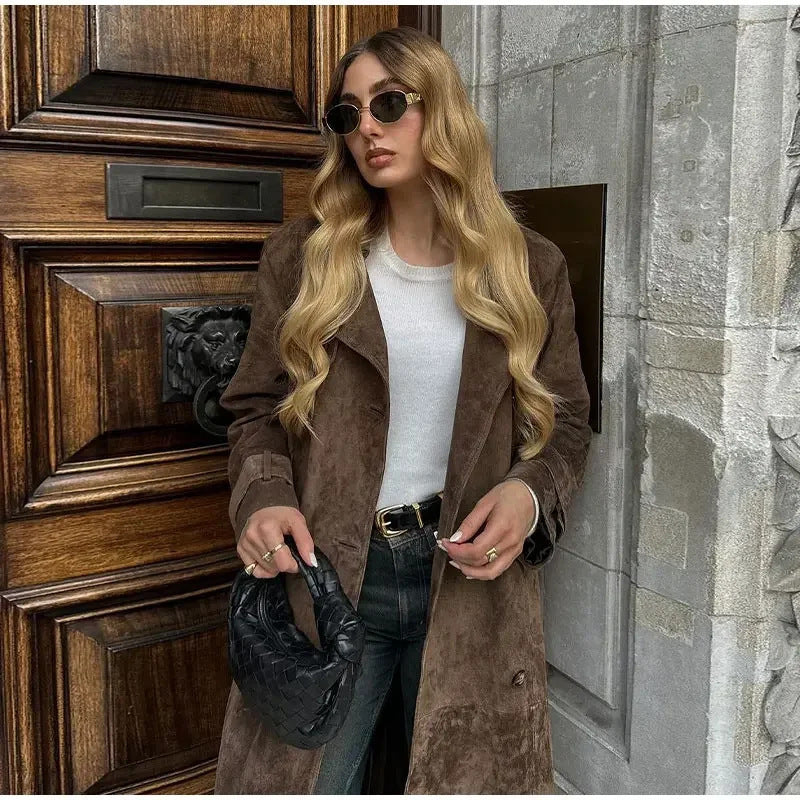 Fall Women’s Clothing Women’s Trench Coat Elegant - Lace Up / S