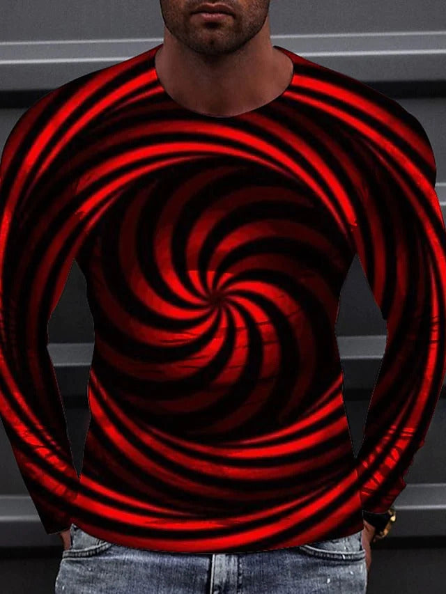 Trendy Hip-hop Gradient Swirl Retro T-shirt - 6 Style / S