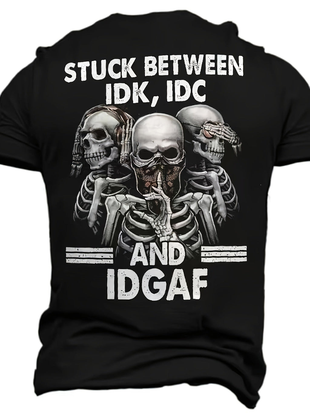 Fashionable Design Men’s 3D Digital Hollow Pattern And Letter Printed Round Neck And Short Sleeved T-shirt