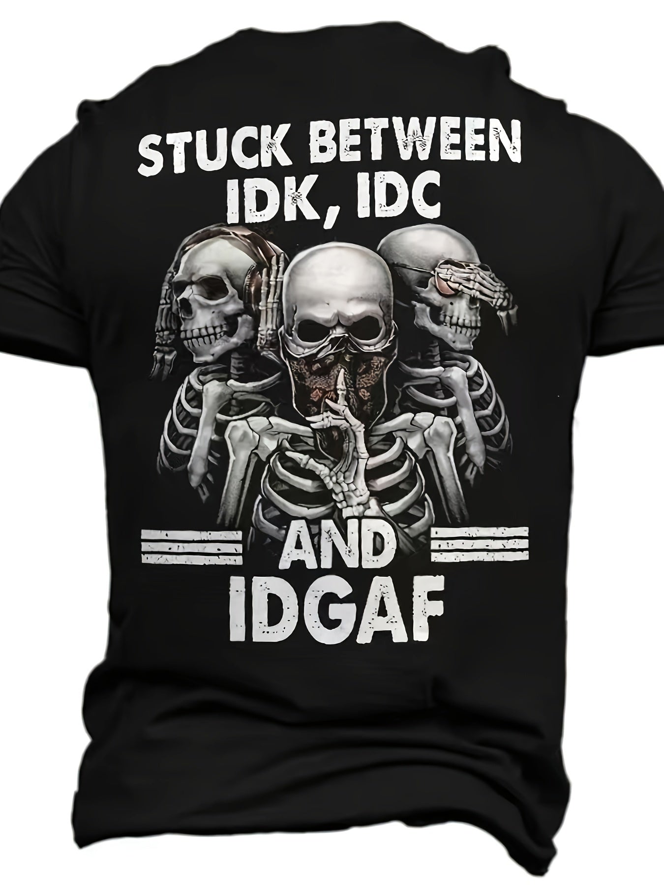 Fashionable Design Men’s 3D Digital Hollow Pattern And Letter Printed Round Neck And Short Sleeved T-shirt