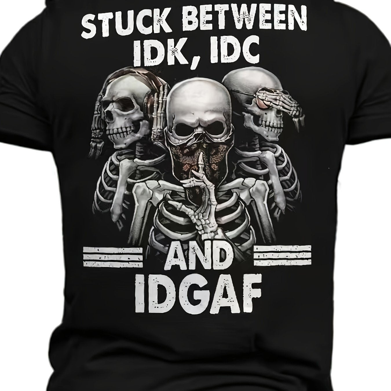 Fashionable Design Men’s 3D Digital Hollow Pattern And Letter Printed Round Neck And Short Sleeved T-shirt