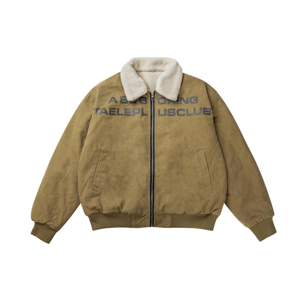 Retro Winter Lamb Men’s And Women’s Cotton-padded Jacket - Khaki TP083TA / M