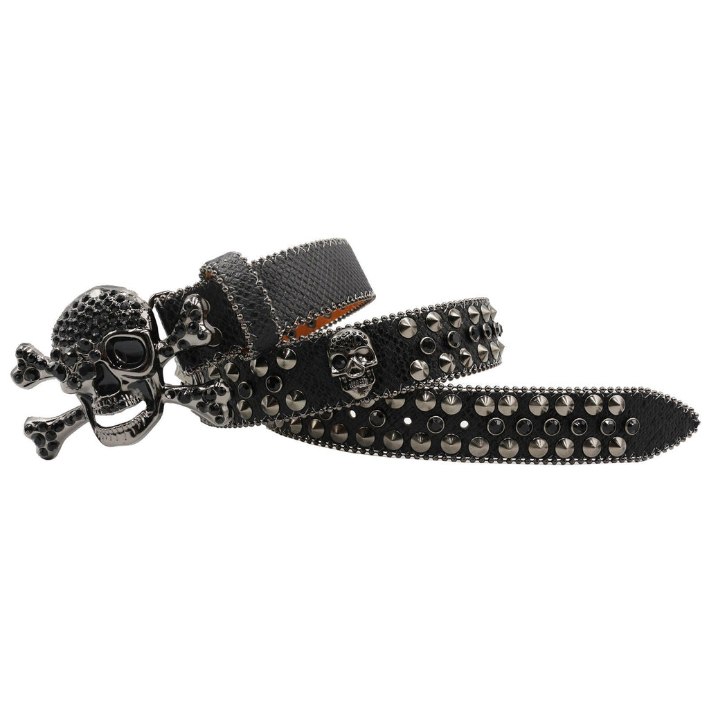 Rhinestone Women’s Inlaid Rivet Snake Pattern Full Diamond Y2g Fashion Trend Belt