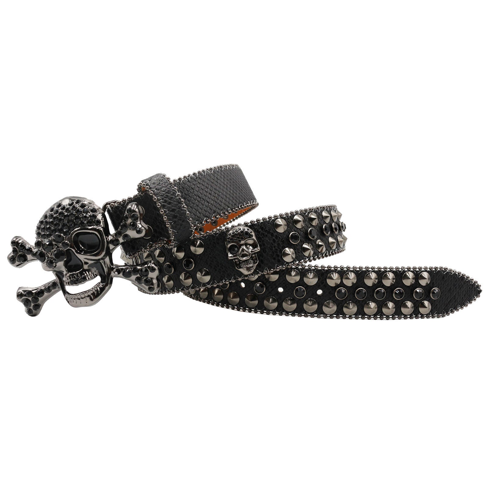 Rhinestone Women’s Inlaid Rivet Snake Pattern Full Diamond Y2g Fashion Trend Belt