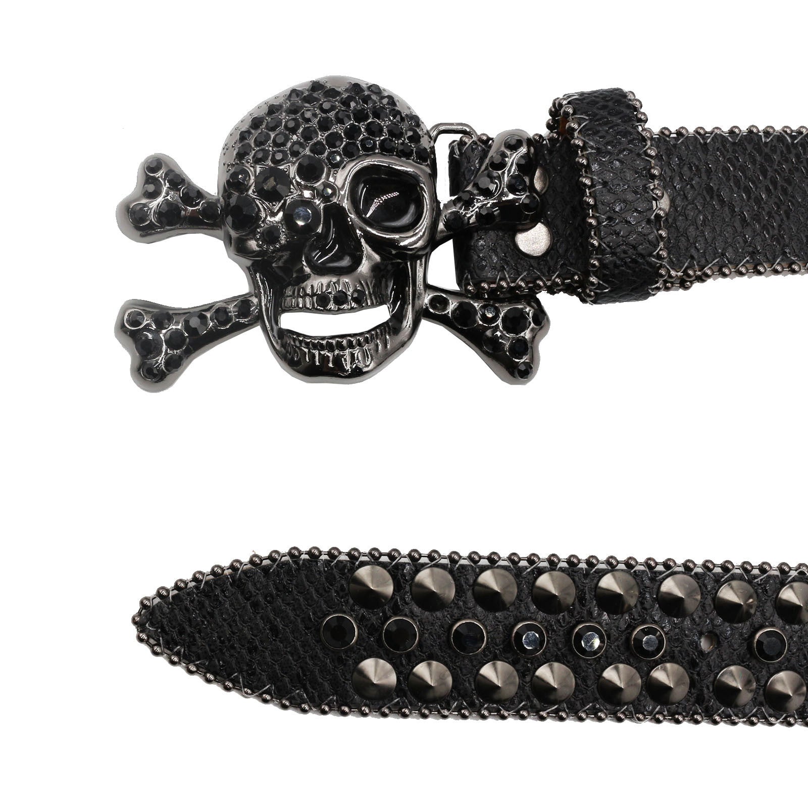 Rhinestone Women’s Inlaid Rivet Snake Pattern Full Diamond Y2g Fashion Trend Belt