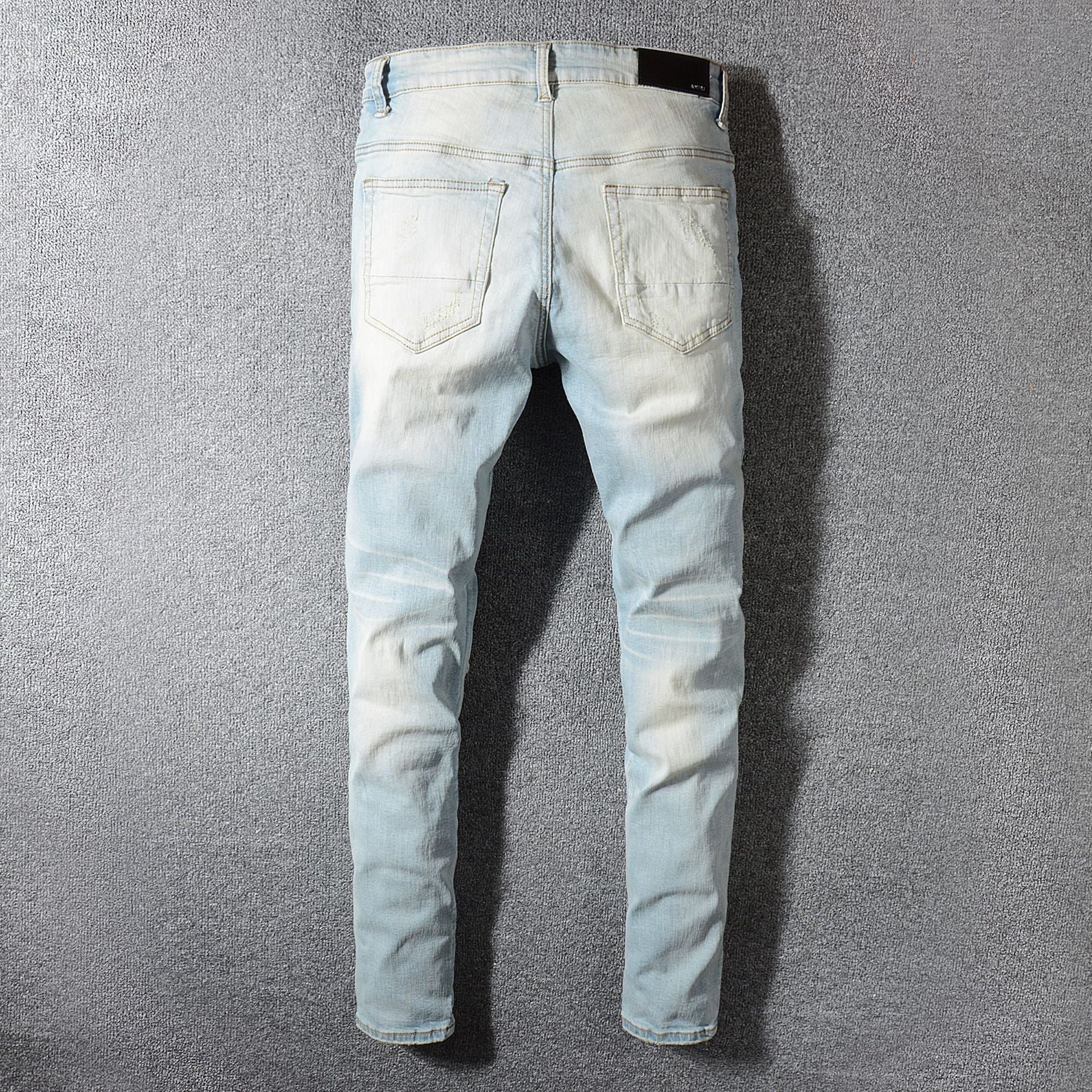 Colorful ripped patch beggar pants