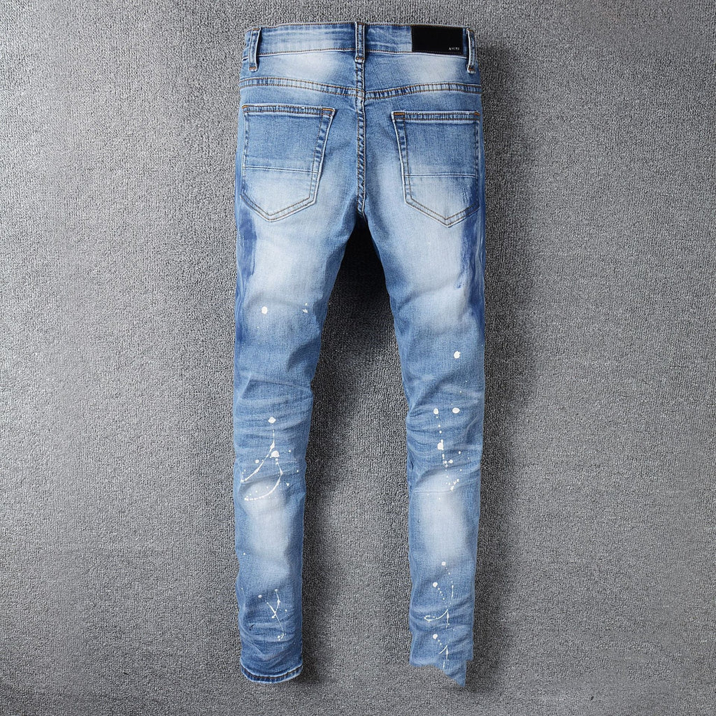 Men’s Whiskered Patch Patch Jeans