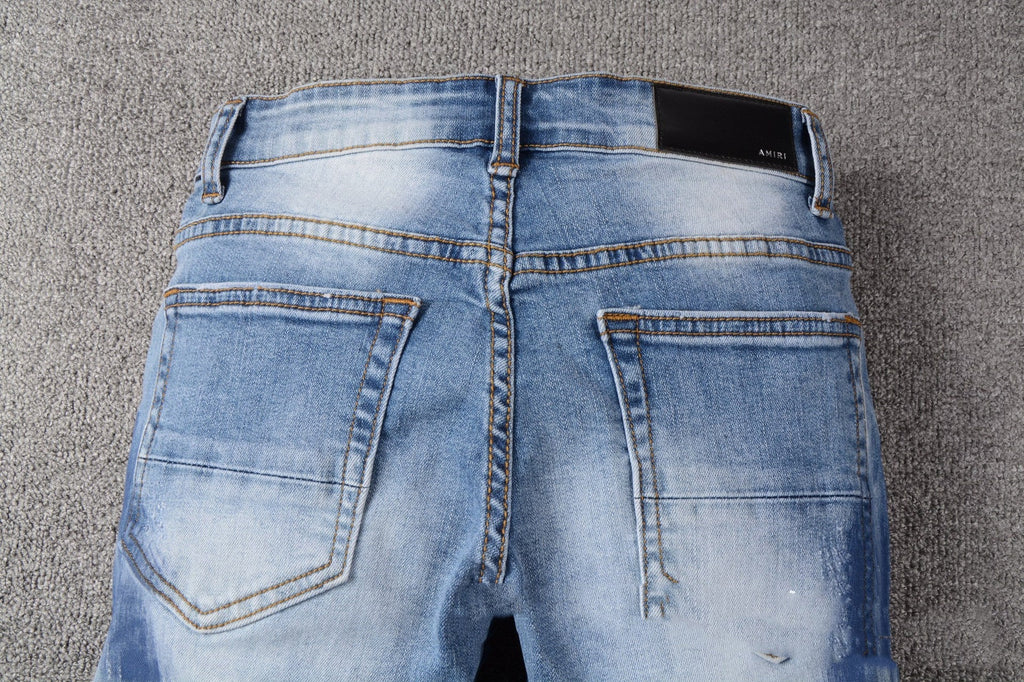 Men’s Whiskered Patch Patch Jeans