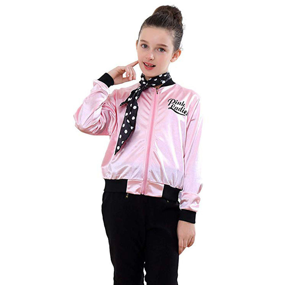Kids Ladies Grease Jacket Costume