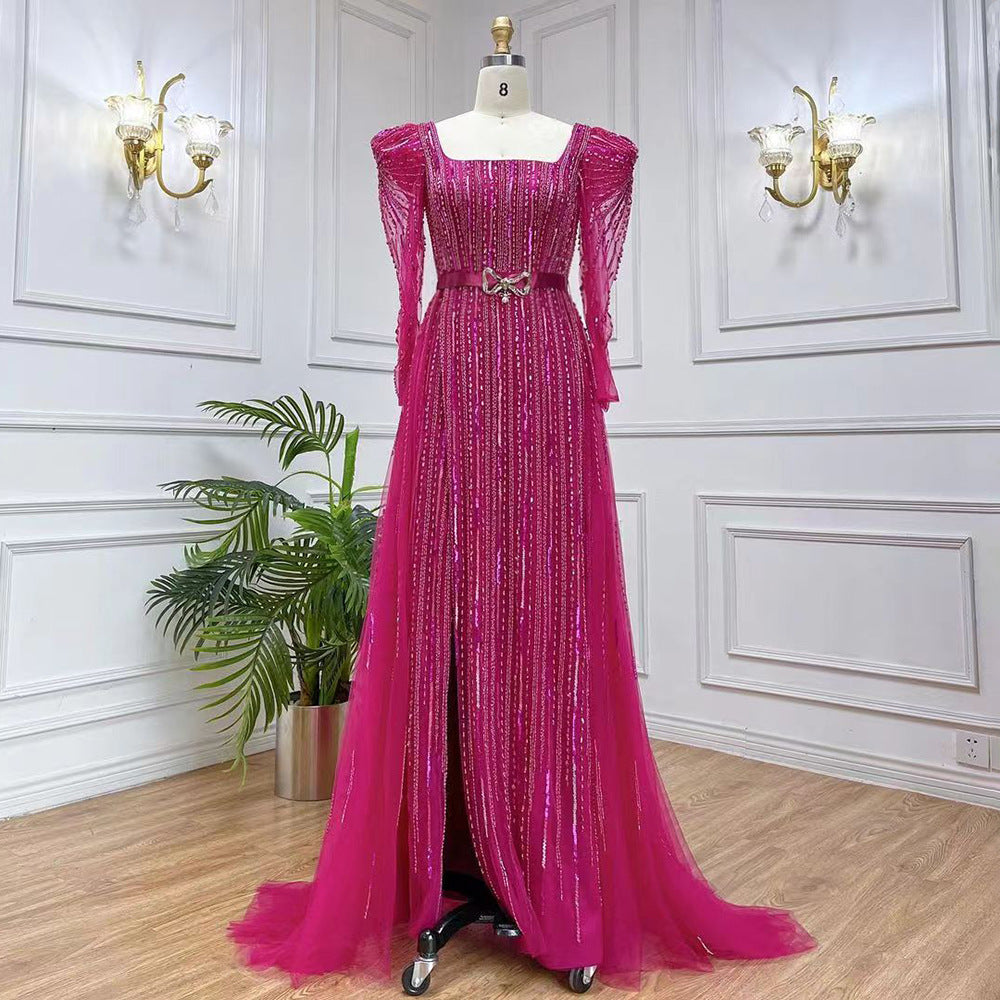 Rose Red Host Performance Evening Dress - Rose Red / XS