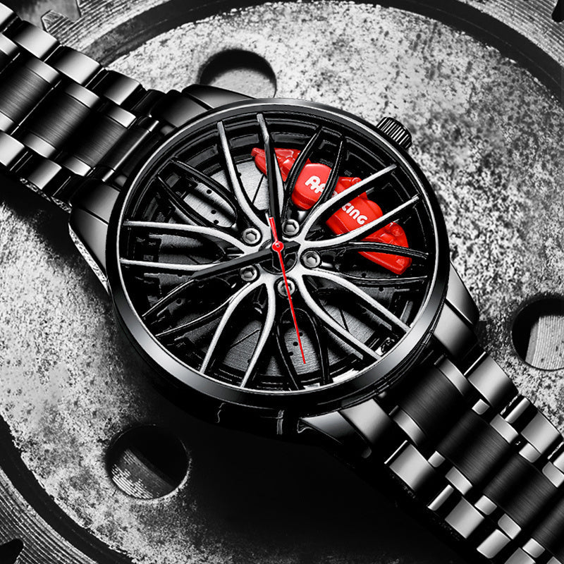 Rotating Red Pointer Quartz Watch For Men