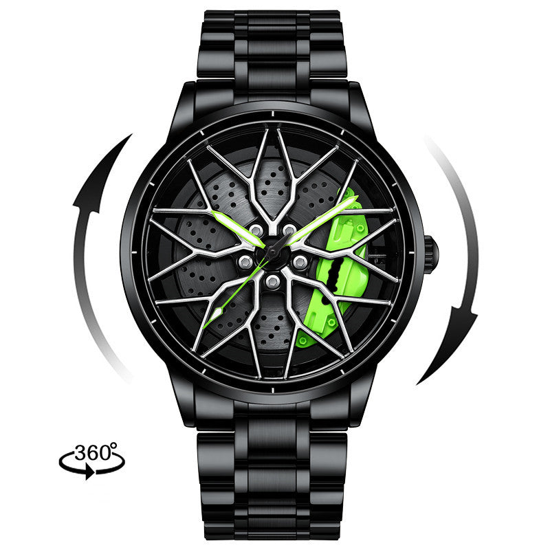Rotating Red Pointer Quartz Watch For Men - Style L