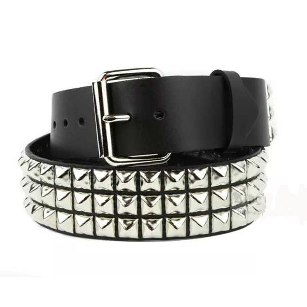 Hard Core Rock Band Performs Gothic Heavy Metal Yurt Punk Rivet Head - Silver three row nails / 80cm