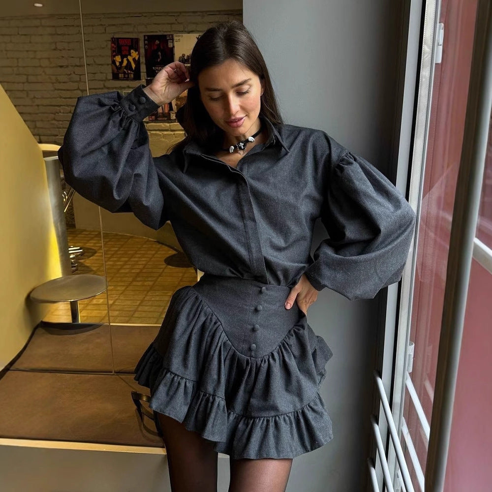 Ruffled Plaid Luxury Clothing for Women