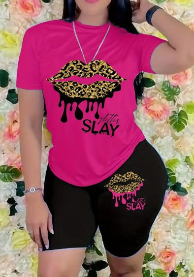 Printed Drop Shoulder T-Shirt Graphic Tees Women Tops - 4
