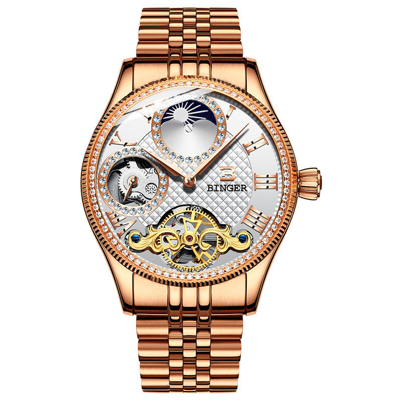 Sapphire Mechanical Marvel Mens Diamond Ring Watch - 1 Style