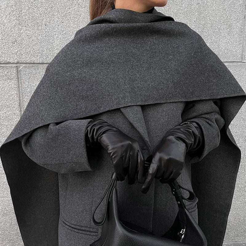 Arrival Of Scarf Collar Woolen Coat