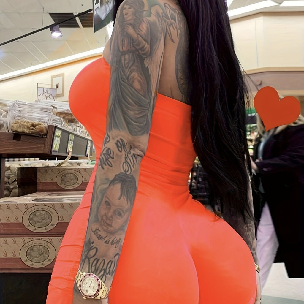 Ladies’ Solid Color Off Shoulder Tight Fitting European And American Style Sexy And Hot Showing Off Figure Fashionable