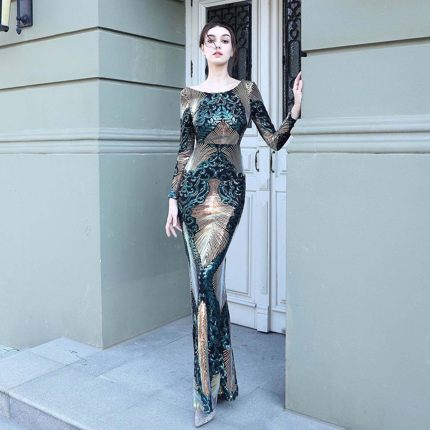 Sequin Sensation Luxury Clothing for Women - Green / S