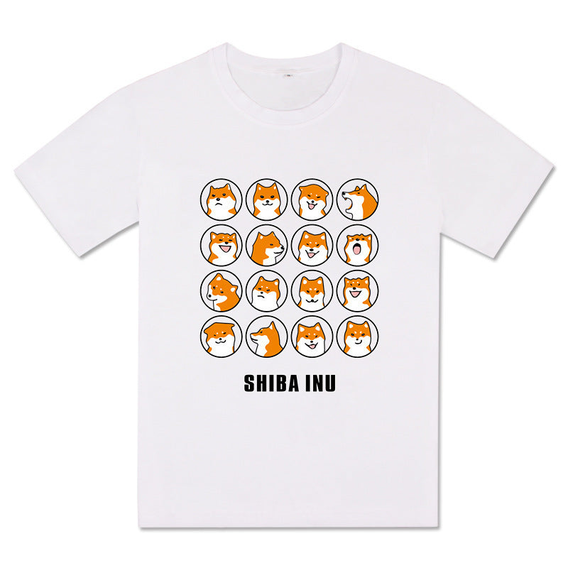 T-shirt clothes Shiba Inu - White / M