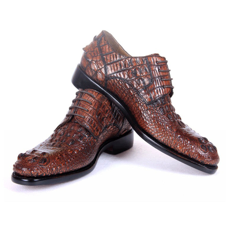 Shining Men’s Dress Fashion Korean Leather Shoes - Brown / 38