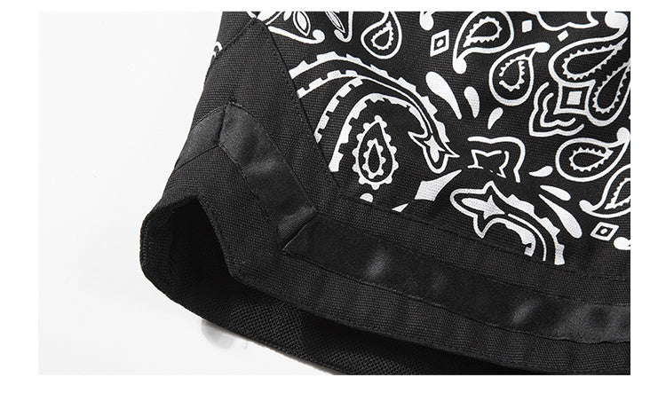 Splicing Hanging Crotch Military Cloth Hip-hop Men’s Shorts