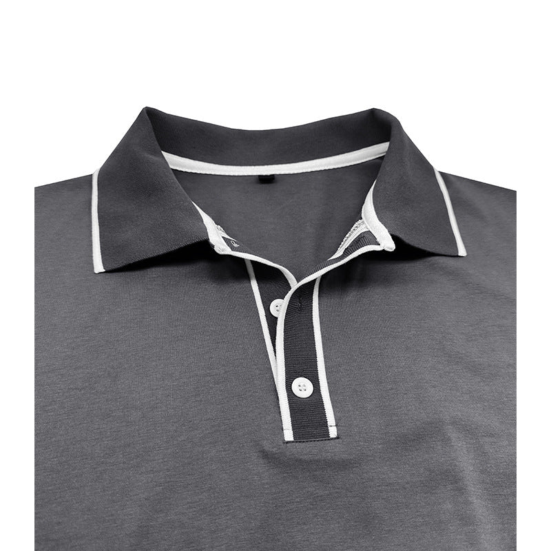 European And American Style Men’s Clothing Short Sleeve Lapel Jacquard