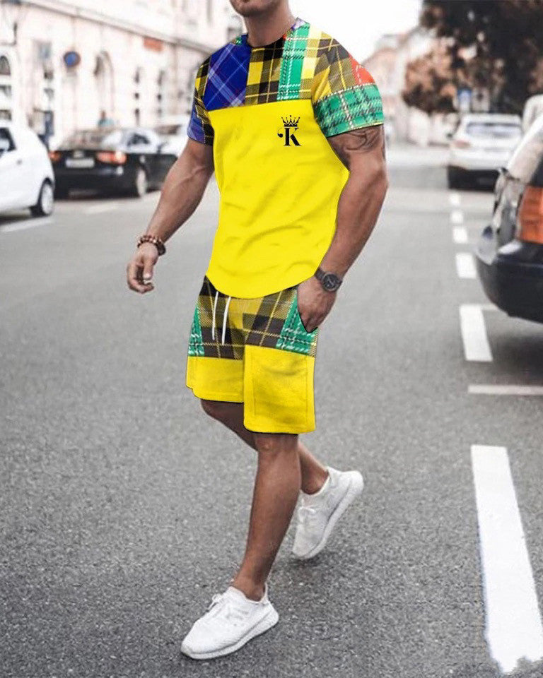 Fashion Simple Men’s Loose 3D Short Sleeve Suit