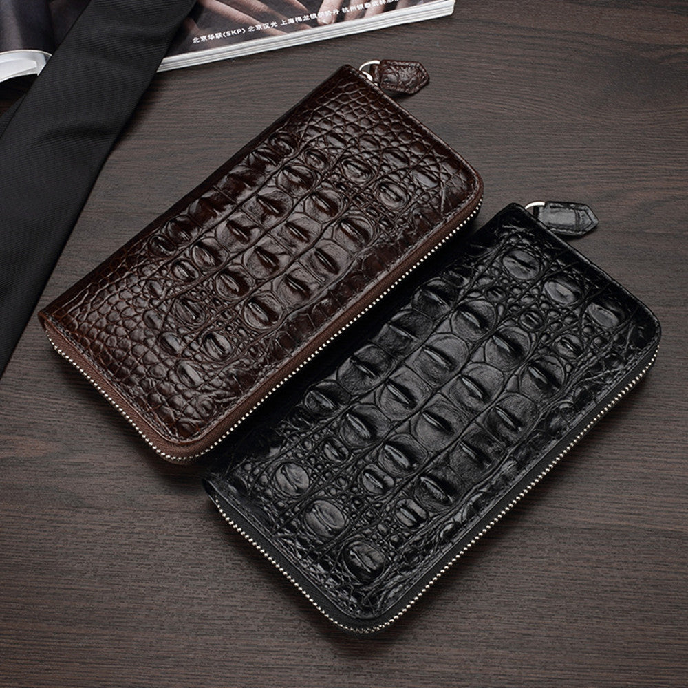Skin Bone Leather Wallet Men’s Long Hand