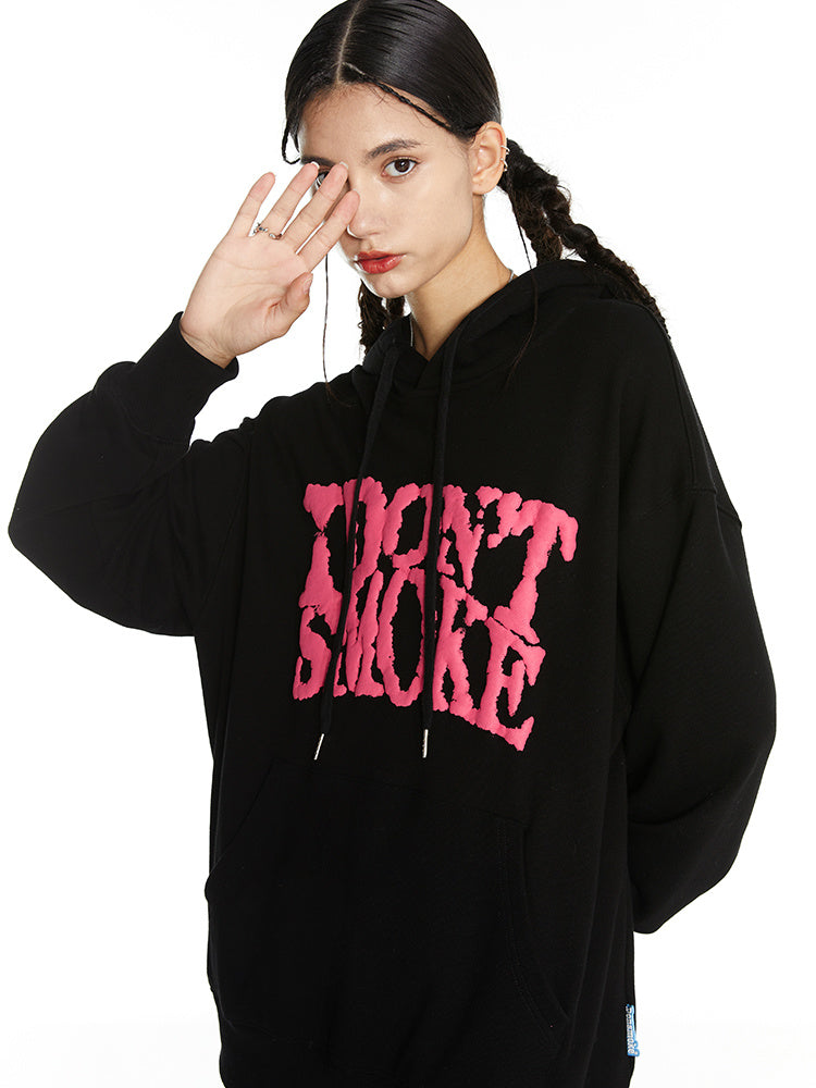Blue Sky And White Clouds Three-dimensional Quit Smoking Logo Couple Sweater