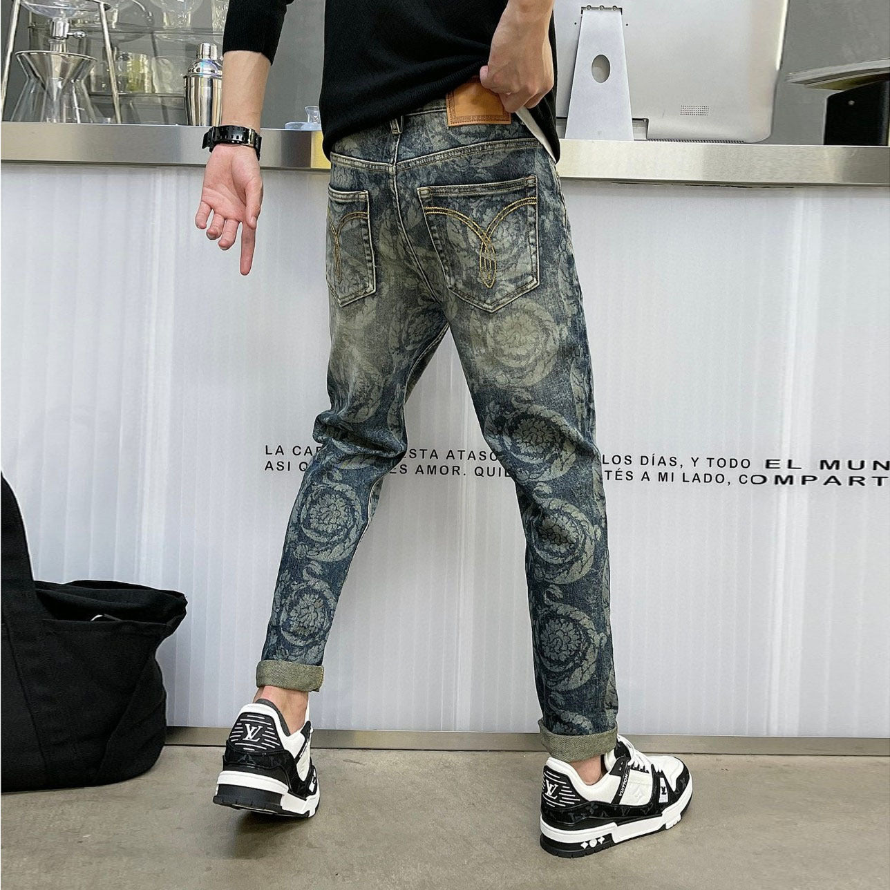 Fashion Men’s Jeans Casual Stretch Pants