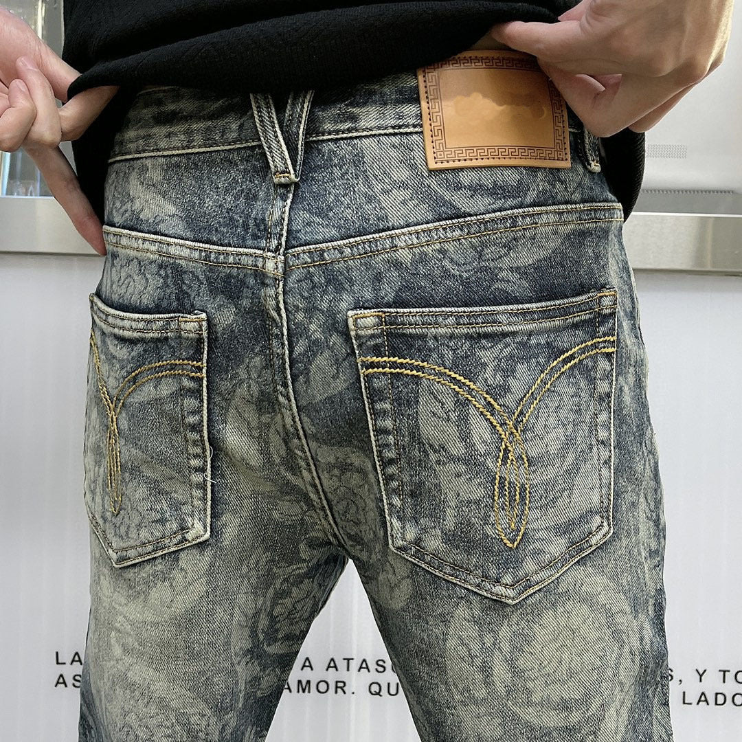 Fashion Men’s Jeans Casual Stretch Pants