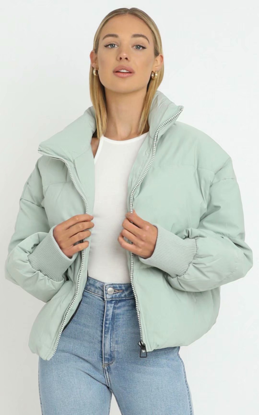 Women’s Urban Leisure Versatile Stand Collar Puffer Jacket Coat