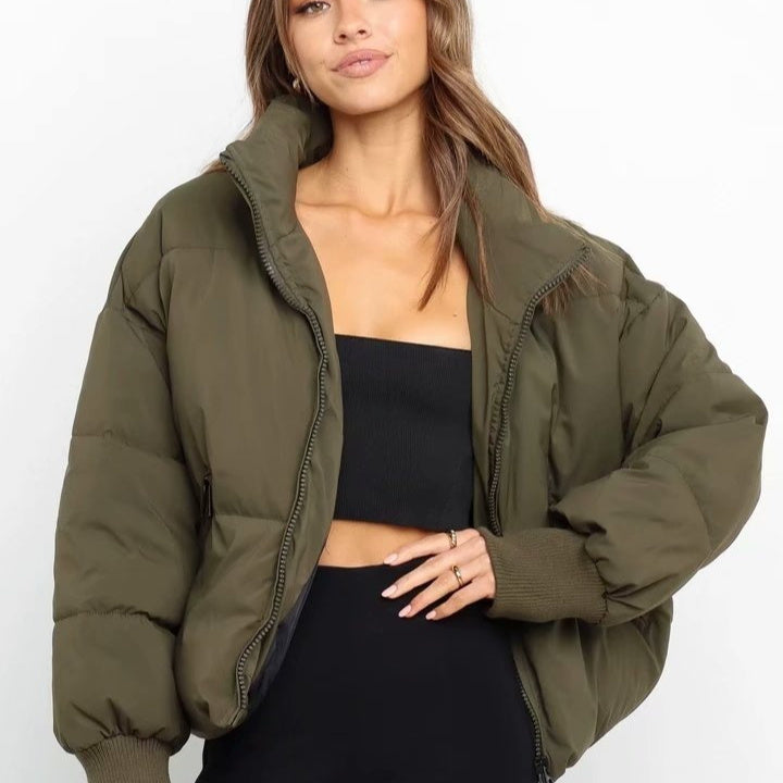 Women’s Urban Leisure Versatile Stand Collar Puffer Jacket Coat