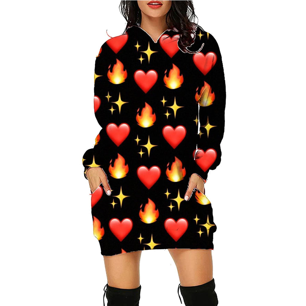 Halloween Print Long Hoodie With Pockets Sweater Long Sleeve Clothes Women - SC9 / S - 4