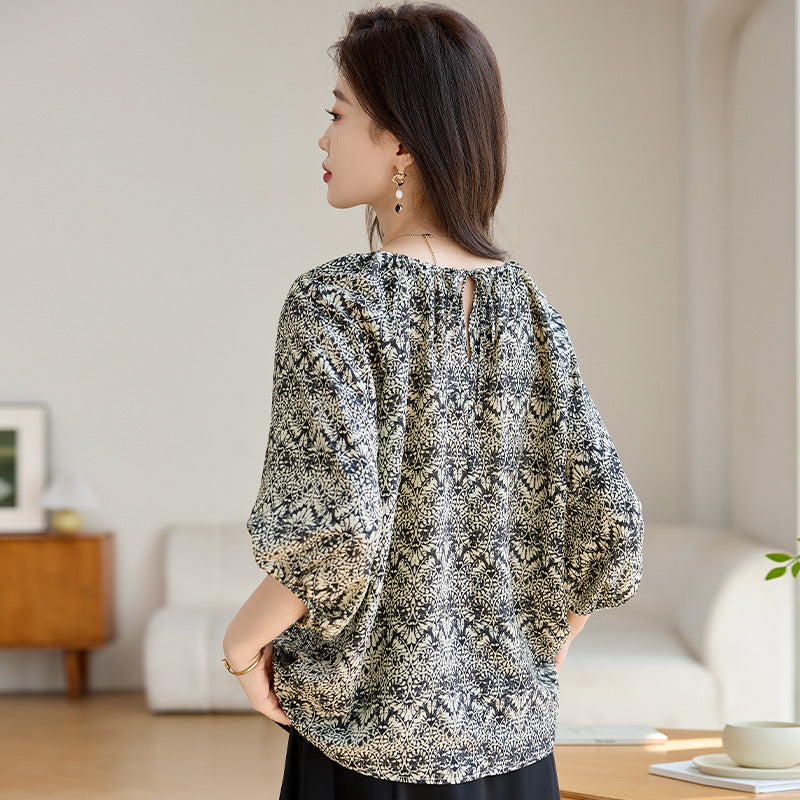 Women’s Loose Slimming 34 Sleeves Shirt