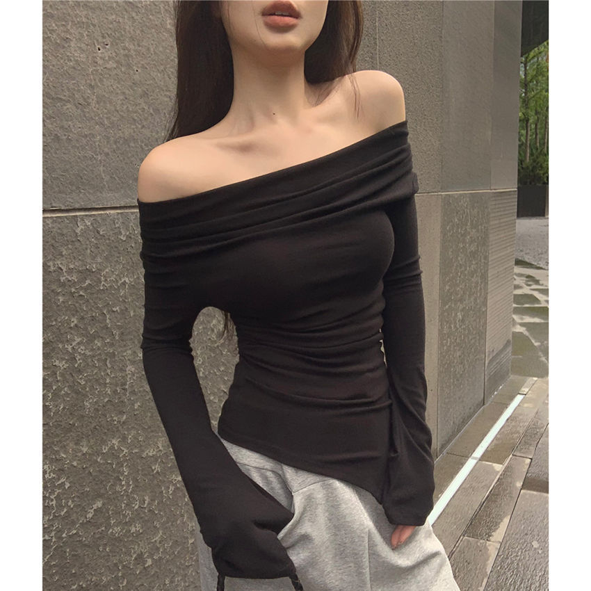High-grade Elegant Slim-fit Slimming Inner Bottoming Shirt - Black / S