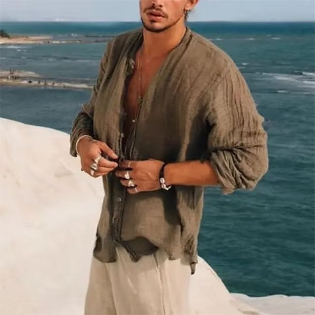 Half Sleeve Shirt Men’s Clothing Handsome Trendy Casual