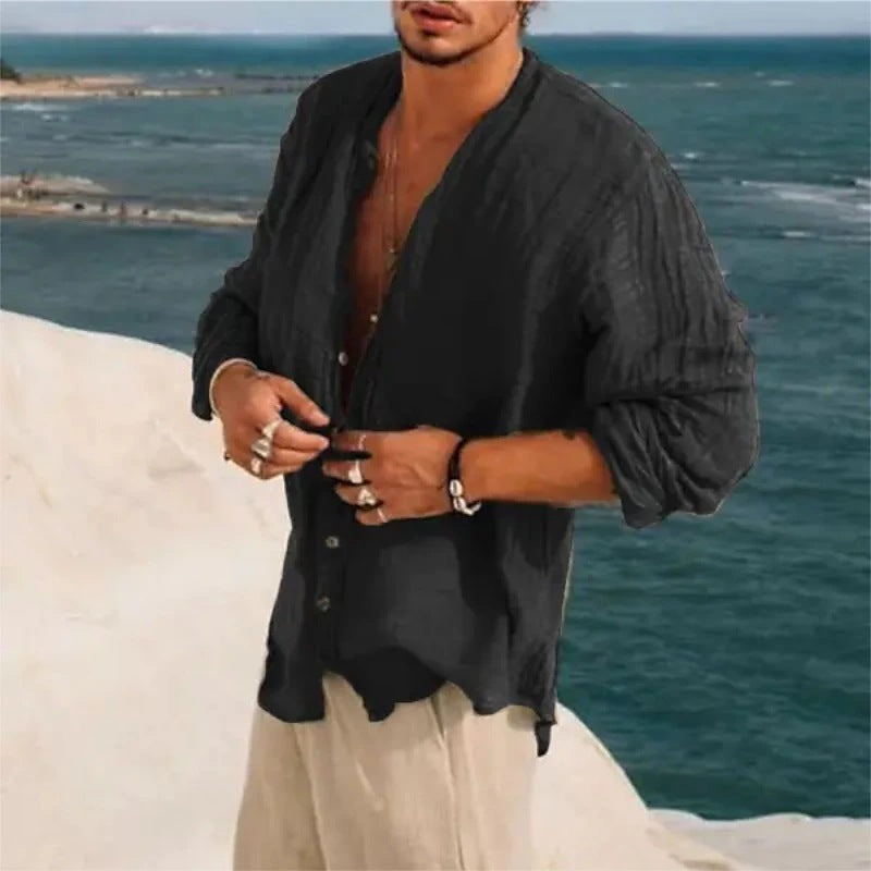 Half Sleeve Shirt Men’s Clothing Handsome Trendy Casual
