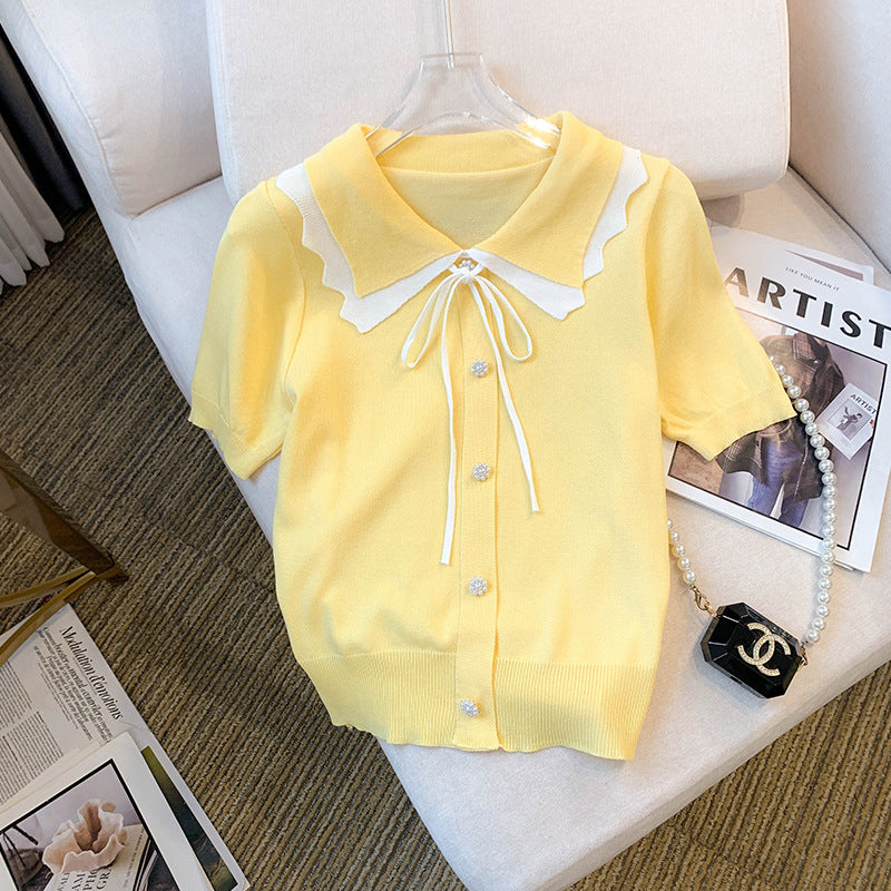 Women’s Design Short Sleeve Bow T-shirt