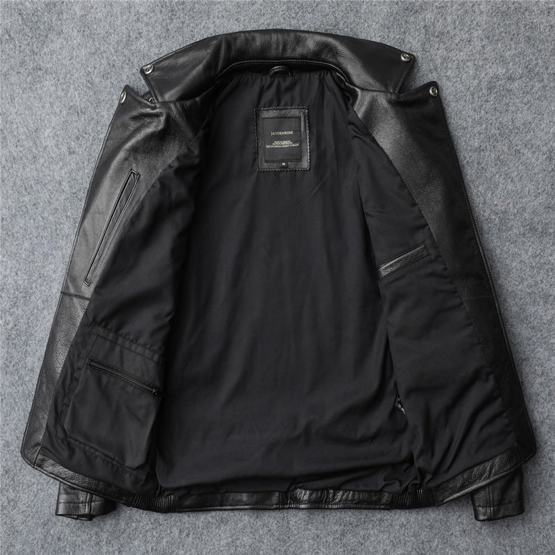 Slim Fit Soft First Layer Cowhide Biker’s Leather Jacket
